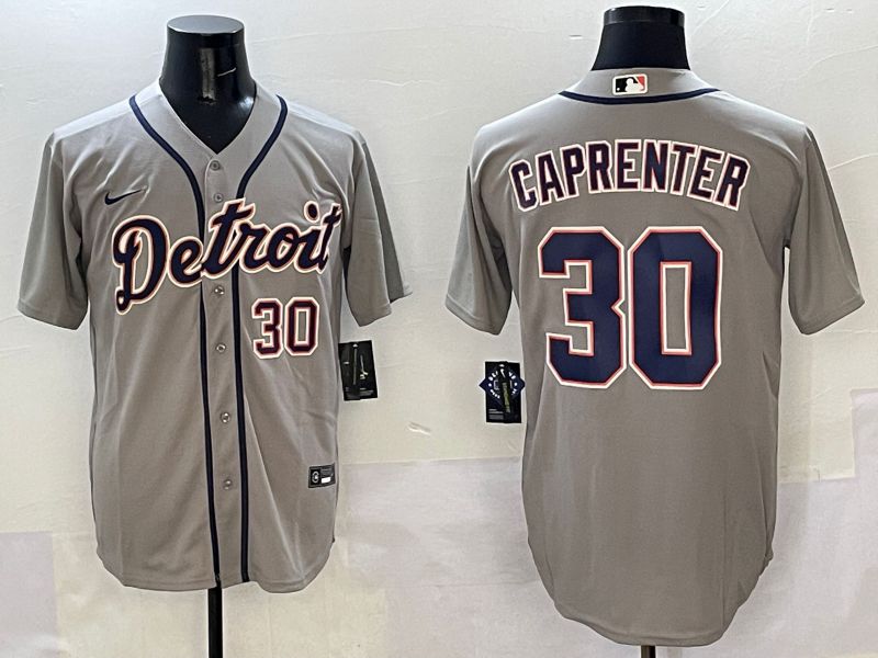 Men Detroit Tigers 30 Caprenter Grey Game Nike 2025 MLB Jersey style 5071